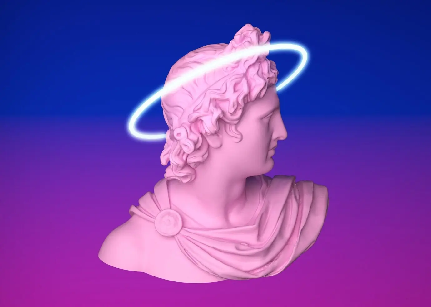 Dreidimensionale Retro-Formen im Vaporwave-Stil